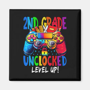 2nd Grade Unlocked Level Up Video Gamer Ck To Scho Magnet