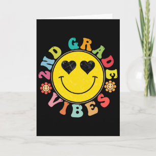 2nd Grade Vibes Happy Face Smile Gift Ck To School Card