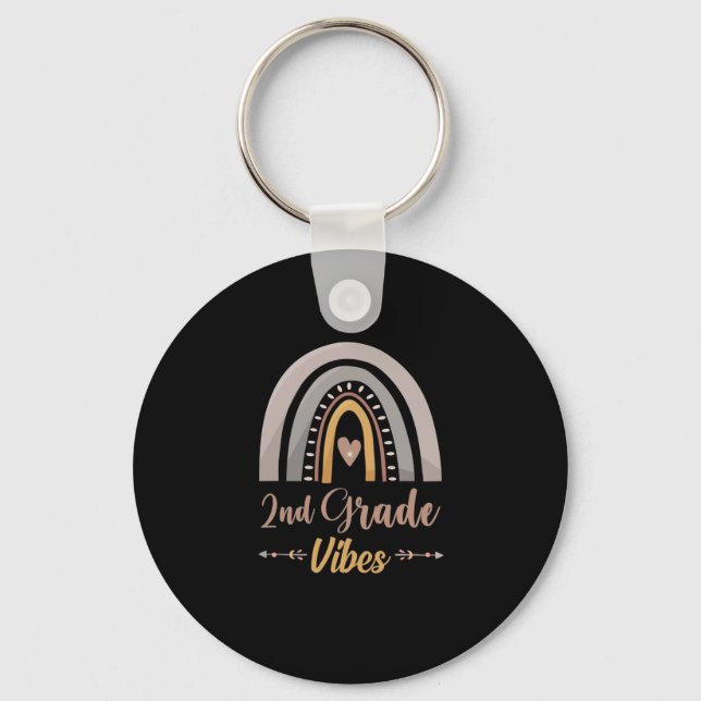 2nd Grade Vibes Second Grade Back to School Key Ring (Front)