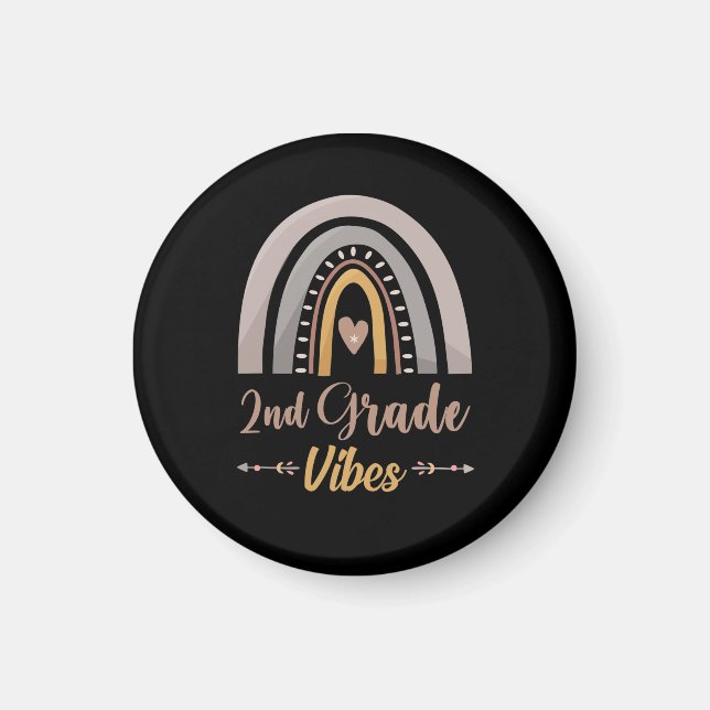 2nd Grade Vibes Second Grade Back to School Magnet (Front)