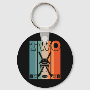 2nd Hockey Birthday 2 Year Old 2yr Boys Girl Birth Key Ring