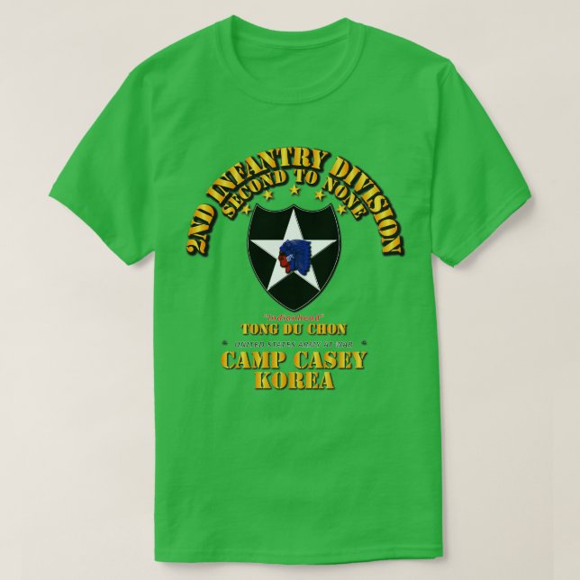 2nd Infantry Div Camp Casey Korea Tong Du Chon T-Shirt (Design Front)