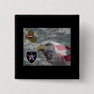 2nd Infantry Div Iraq Combat Veteran 15 Cm Square Badge