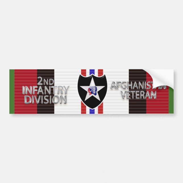 2nd Infantry Division Afghanistan Veteran Bumper Sticker (Front)