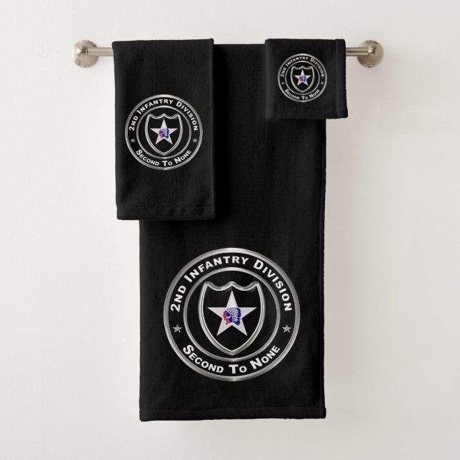 2nd Infantry Division  Bath Towel Set (Insitu)