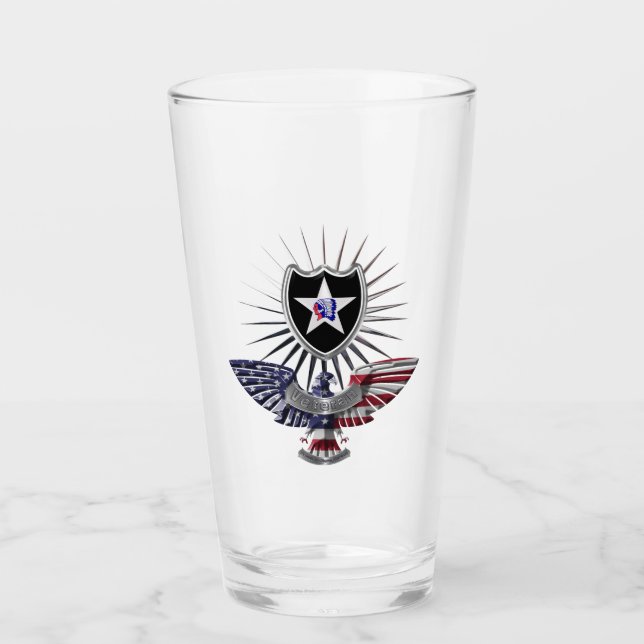 2nd Infantry Division Cool Eagle Glass (Front)