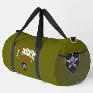 2nd Infantry Division "Indianhead" Distressed Duffle Bag