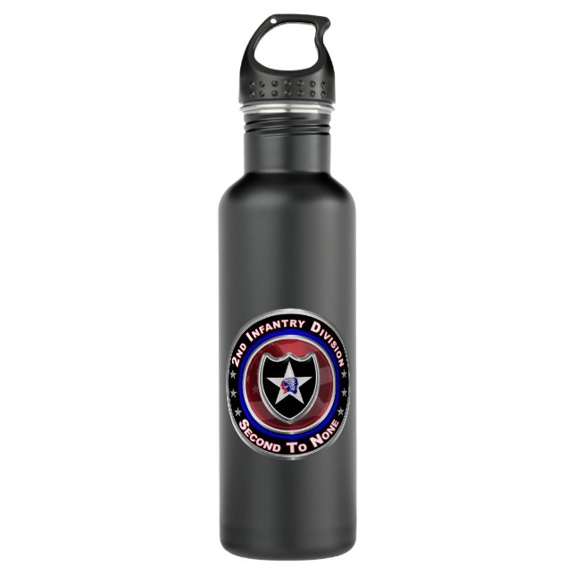 2nd Infantry Division “Second To None” 710 Ml Water Bottle (Front)