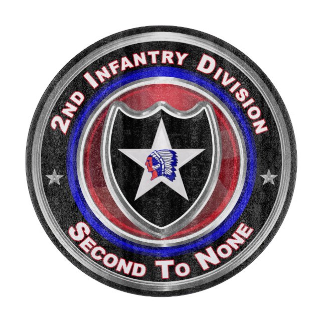 2nd Infantry Division “Second To None” Cutting Board (Front)