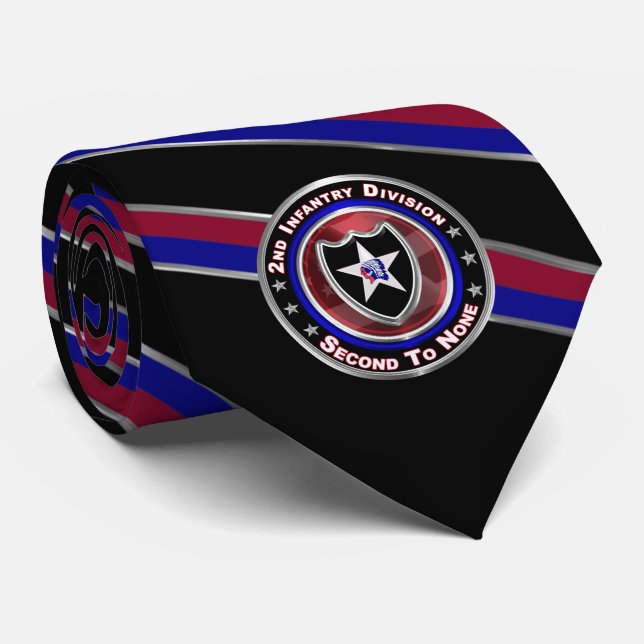 2nd Infantry Division “Second To None” Tie (Rolled)