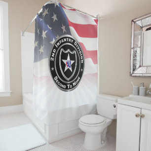 2nd Infantry Division  Shower Curtain