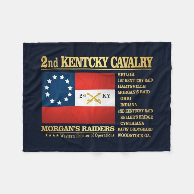 2nd Kentucky Cavalry (BA2) Fleece Blanket (Front (Horizontal))