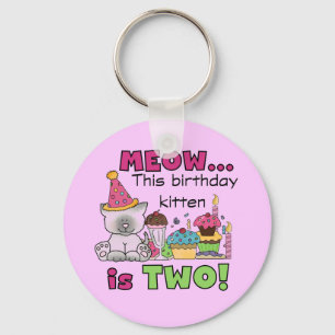 2nd Kitten Birthday Tshirts and Gifts Key Ring