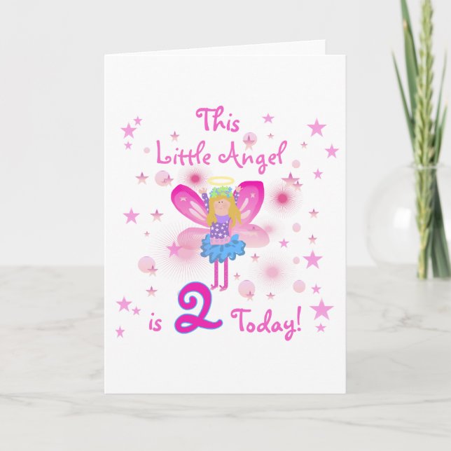 2nd Little Angel Birthday T-shirts and Gifts Card (Front)