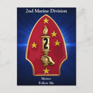 2nd Mar Div Postcard