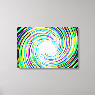 2nd Multi Coloured Spark Swirl Canvas Print