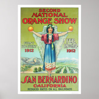 2nd National Orange Show 1912 Poster