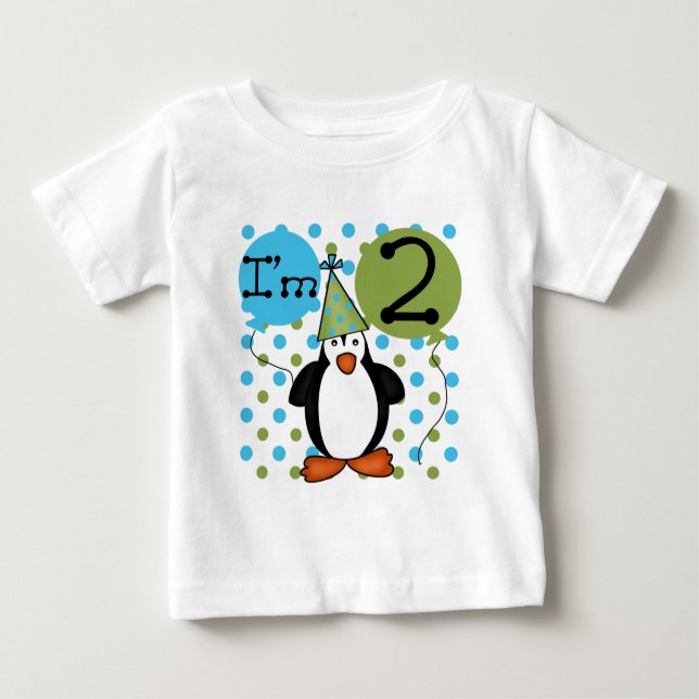 2nd Penguin Birthday Tshirts and Gifts (Front)