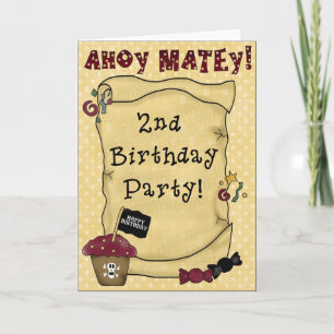 2nd Pirate Birthday Invitations