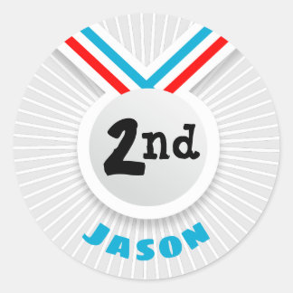 2nd Place Classic Round Sticker