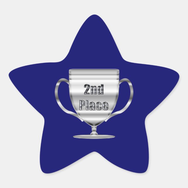 2nd Place Trophy Star Sticker (Front)
