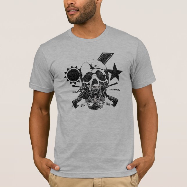 2nd Ranger Battalion OIF/OEF T-Shirt (grey) (Front)