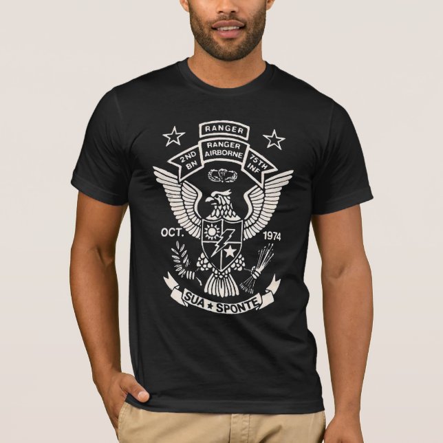2nd Ranger Battalion Retro Shirt (black) (Front)