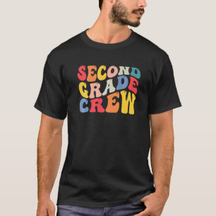2nd second grade crew teacher Back To School Retro T-Shirt