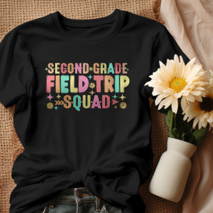 2nd Second Grade Field Trip Squad Matching Teacher T-Shirt
