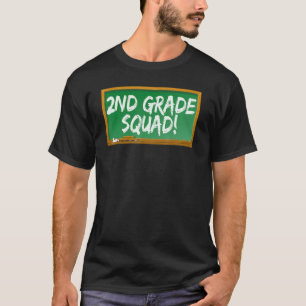 2nd Second Grade Squad Chalk Board T-Shirt