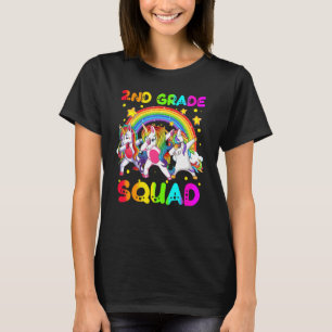 2nd Second Grade Squad Dabbing Unicorn Back To Sch T-Shirt