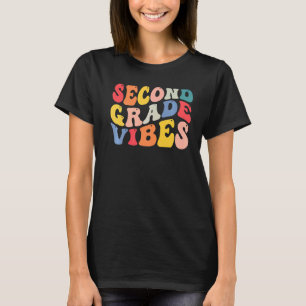 2nd second grade vibes teacher Back To School Retr T-Shirt