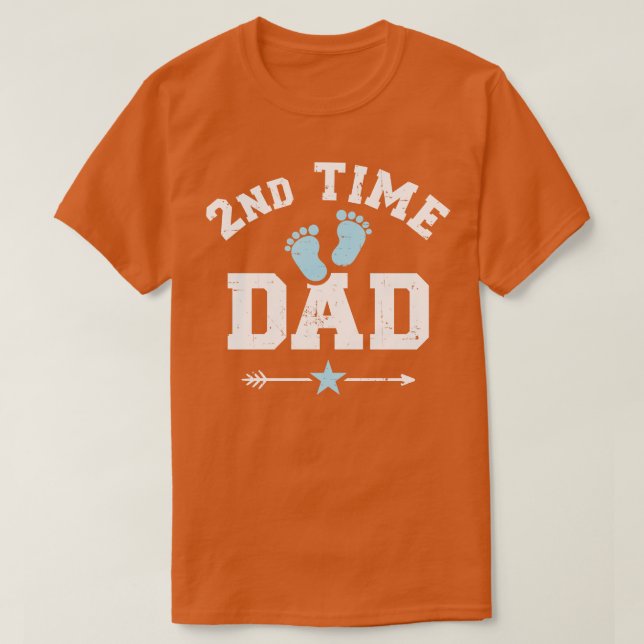 2nd second time Dad baby announcement T-Shirt (Design Front)