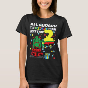 2nd Train Birthday All Aboard The Birthday Train B T-Shirt