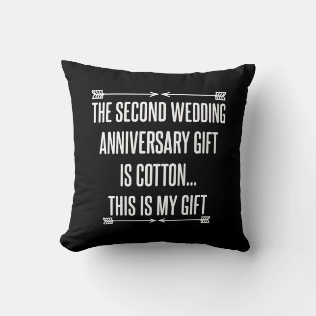 2nd Wedding Anniversary 2 Years Couple Cushion (Front)