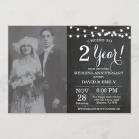 2nd Wedding Anniversary Chalkboard Photo