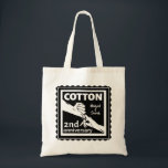 2nd Wedding anniversary couple holding hands Tote Bag<br><div class="desc">This design has a black and white illustration of a man and wife holding hands. Romantic design for your second wedding anniversary. The text reads cotton which is the traditional gift for this anniversary. You can Personalise this with your own names, or delete the names entirely. If you would like...</div>