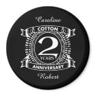 2nd wedding anniversary distressed crest