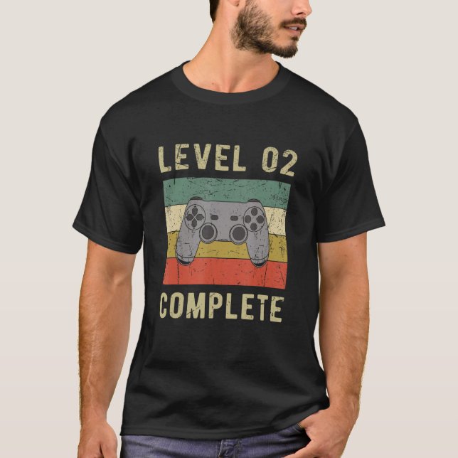 2nd Wedding Anniversary For Couples Level 2 Comple T-Shirt (Front)