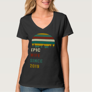 2nd Wedding Anniversary for Her Epic Wife Since 2 T-Shirt