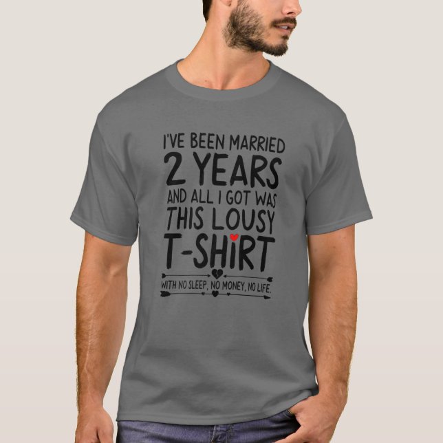 2Nd Wedding Anniversary For Her T-Shirt (Front)