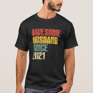 2nd Wedding Anniversary for Him Awesome Husband Si T-Shirt