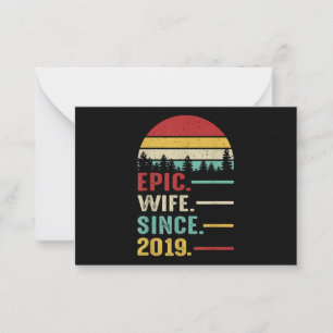 2nd Wedding Anniversary Gift for Her Epic Wife Card