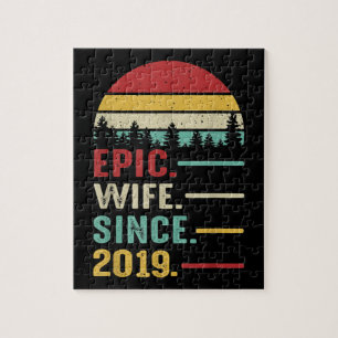 2nd Wedding Anniversary Gift for Her Epic Wife Jigsaw Puzzle