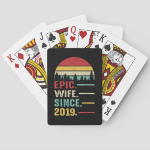 2nd Wedding Anniversary Gift for Her Epic Wife Playing Cards
