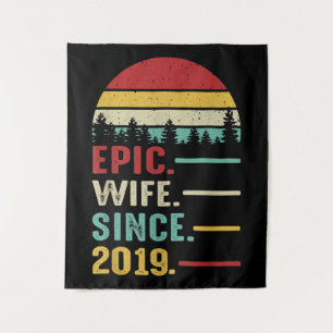 2nd Wedding Anniversary Gift for Her Epic Wife Tapestry