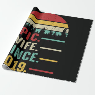 2nd Wedding Anniversary Gift for Her Epic Wife Wrapping Paper