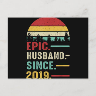 2nd Wedding Anniversary Gift for Him Epic Husband Holiday Postcard