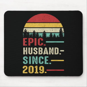 2nd Wedding Anniversary Gift for Him Epic Husband Mouse Pad