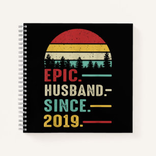 2nd Wedding Anniversary Gift for Him Epic Husband Notebook